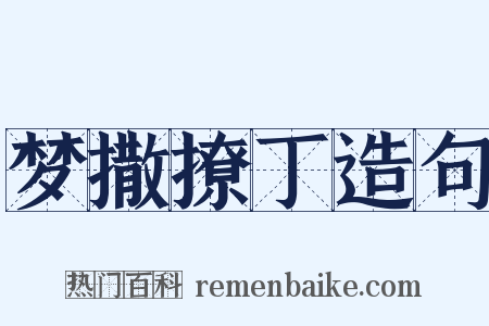 梦撒撩丁造句是什么意思的图片